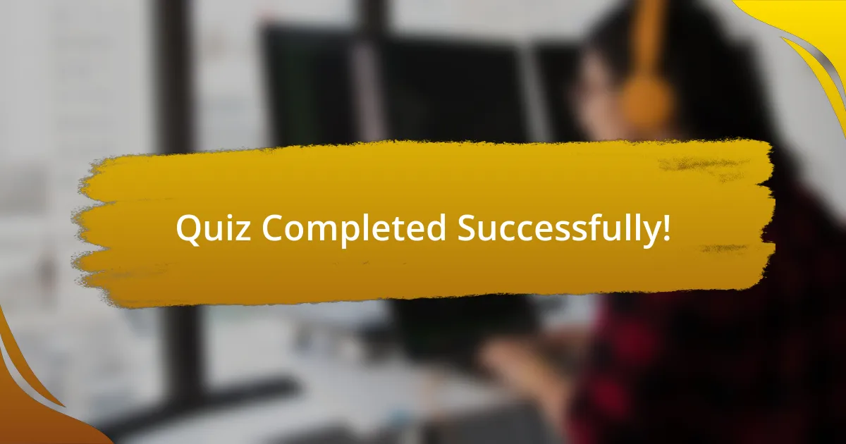 Quiz Completed Successfully!